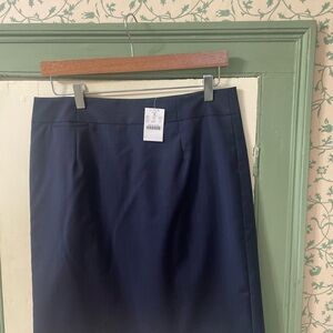 J. Crew Blue Pencil Skirt Knee-Length Workwear